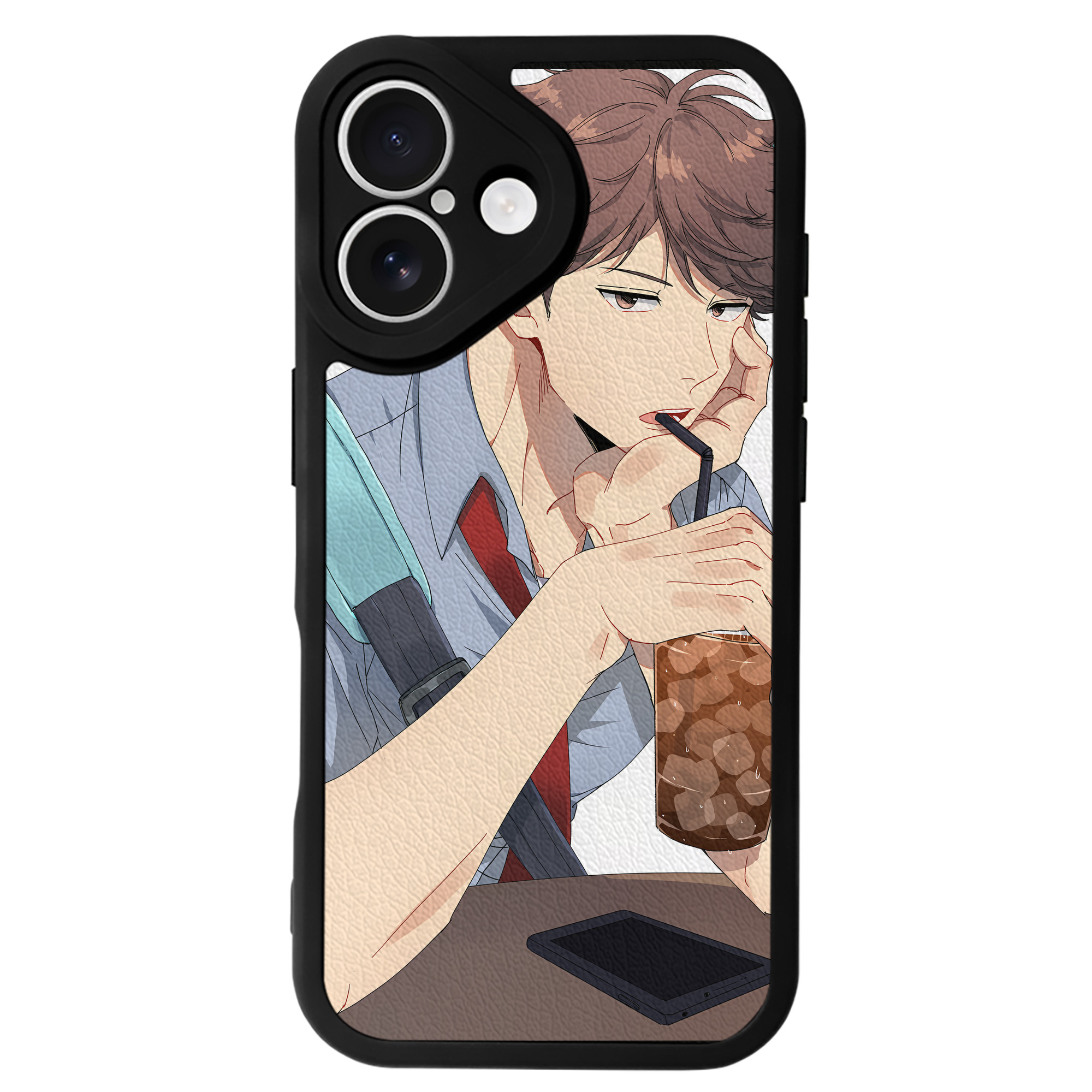 （画像用） ハイキュー!! Haikyu!! 【iPhone 16シリーズ対応】シリコンスマホケース（レザー調） 材質：シリコン